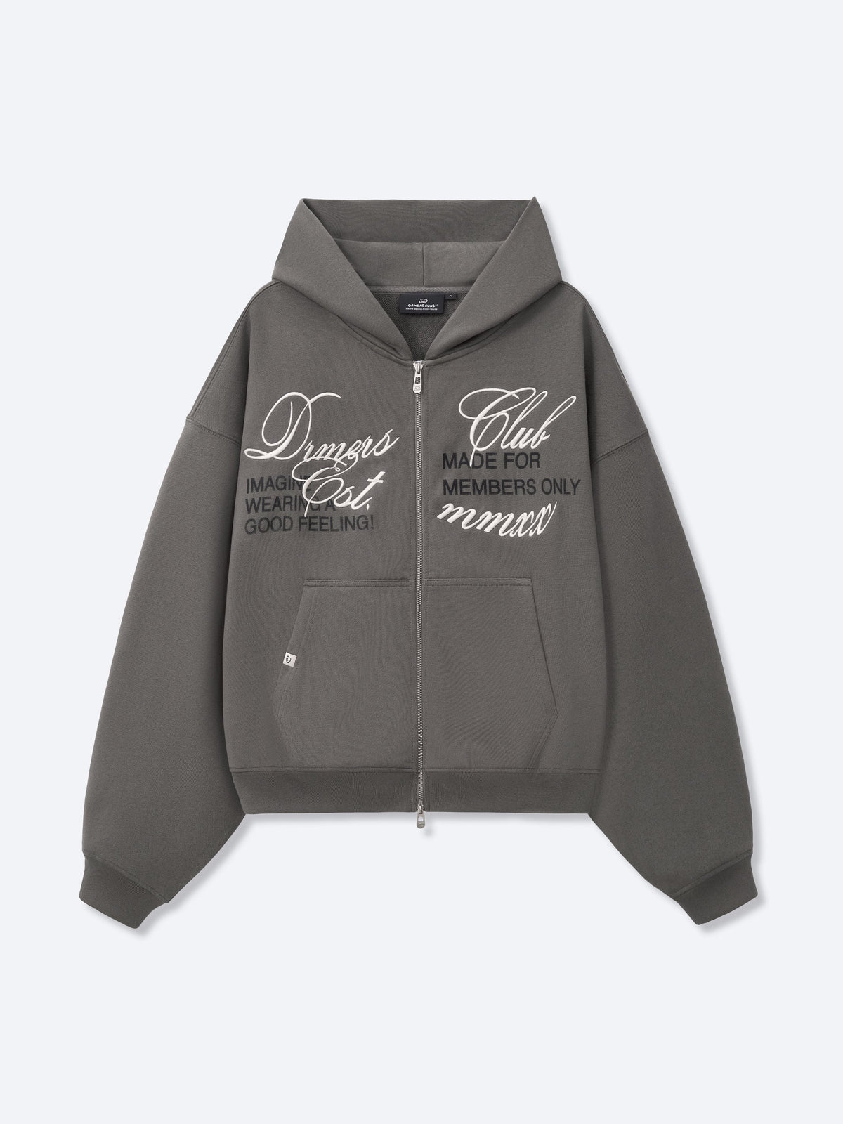 CURSIVE ZIP UP - DARK TAUPE