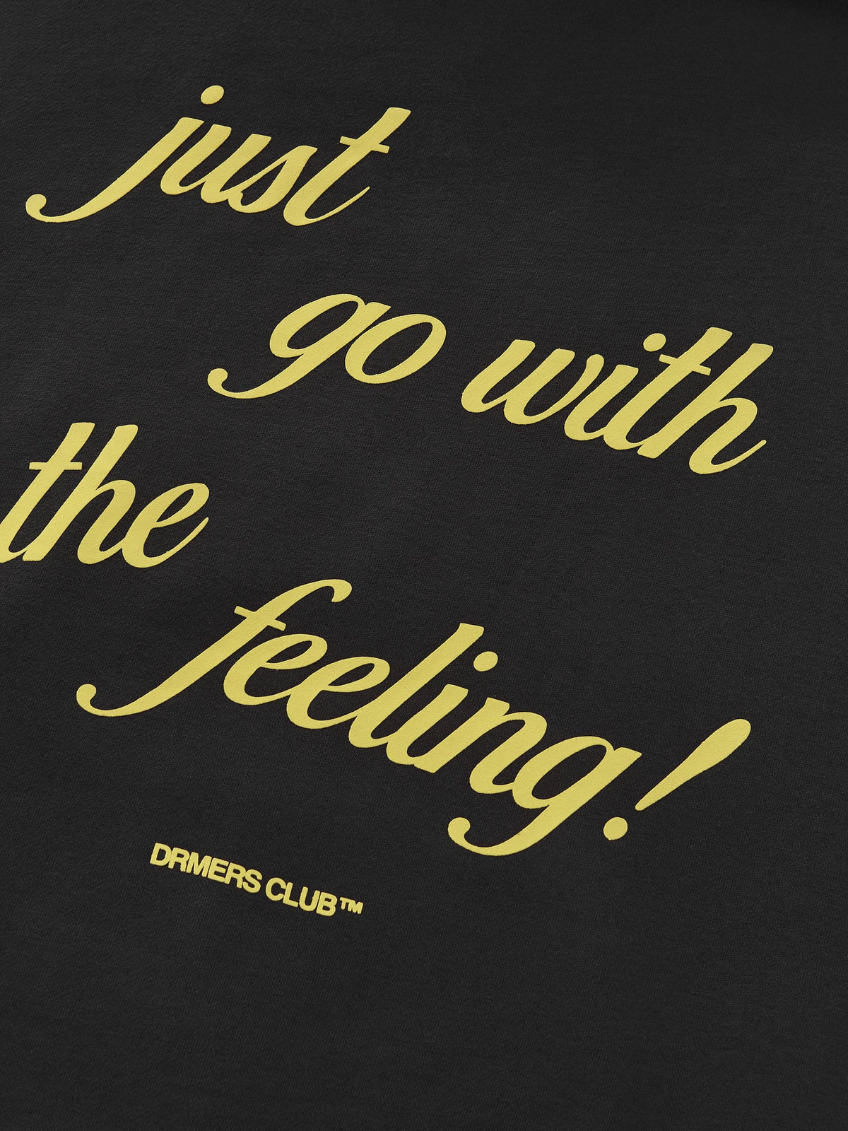 JUST GO WITH THE FEELING HOODIE - FADED BLACK