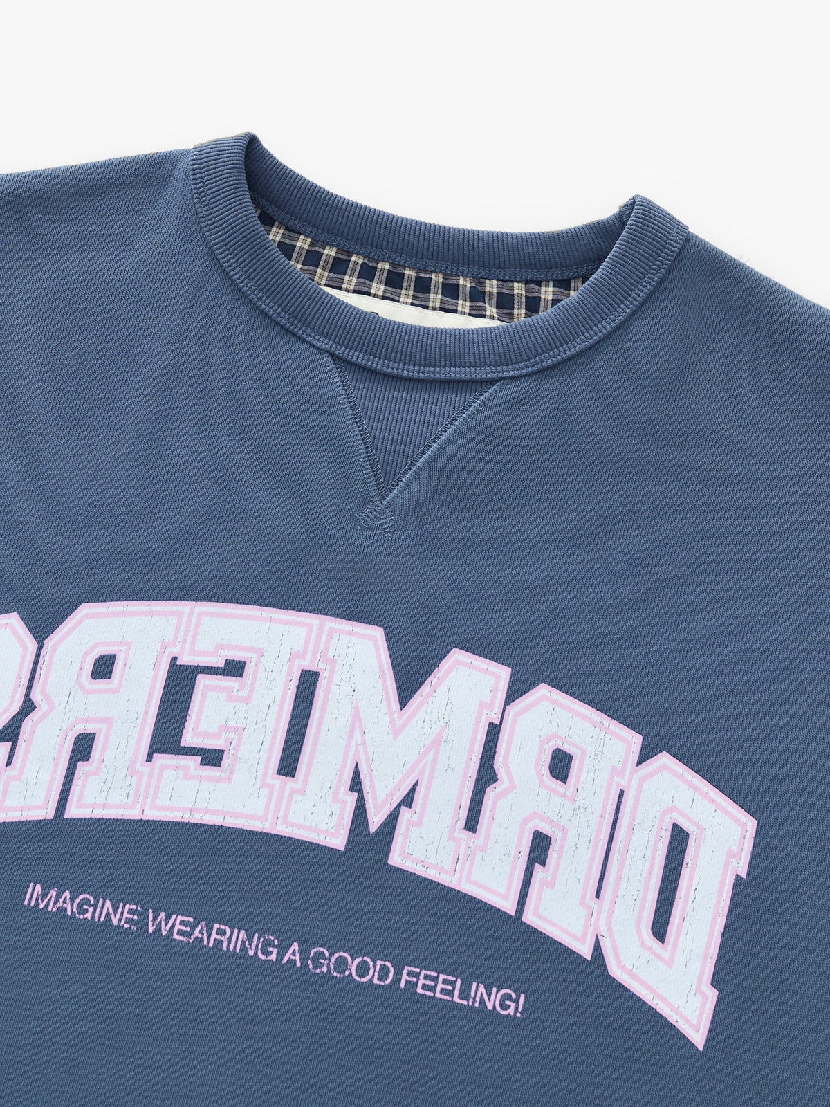 MIRRORED DRMERS CREWNECK - DUSTY NAVY
