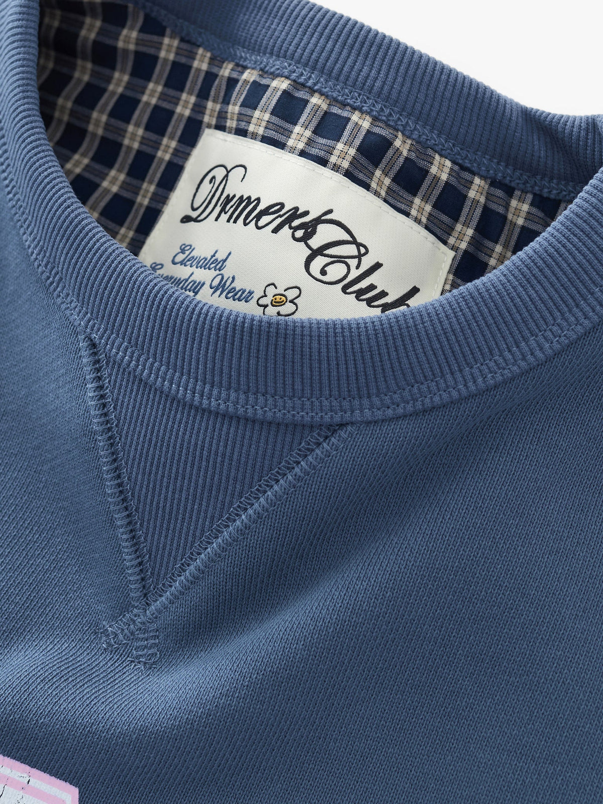 MIRRORED DRMERS CREWNECK - DUSTY NAVY