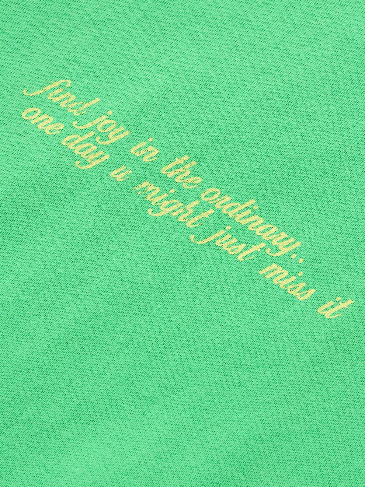SIMPLE PLEASURES TEE - LIME GREEN