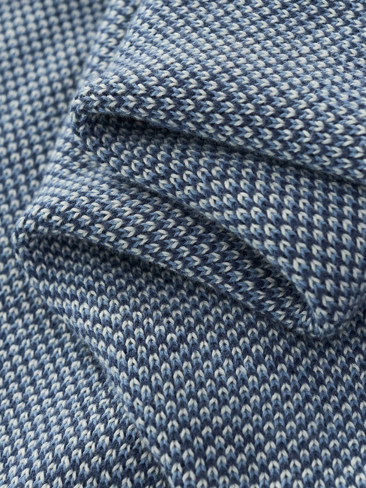 PIXEL WAVES KNIT POLO - BLUE