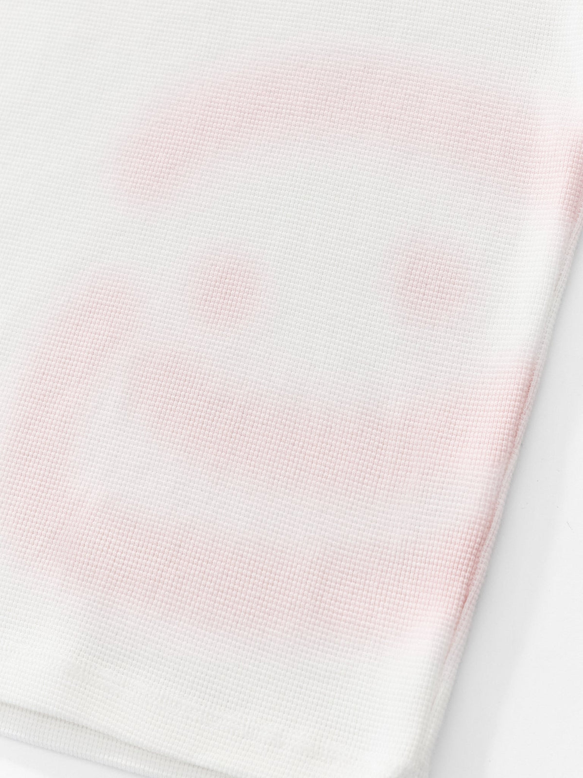 SMILEY WAFFLE BASEBALL LONG SLEEVE - COTTON CANDY PINK