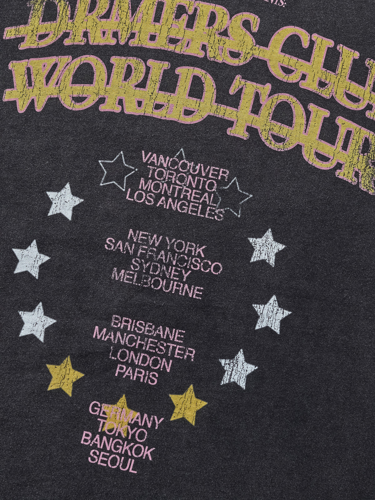 WORLD TOUR TEE - VINTAGE BLACK
