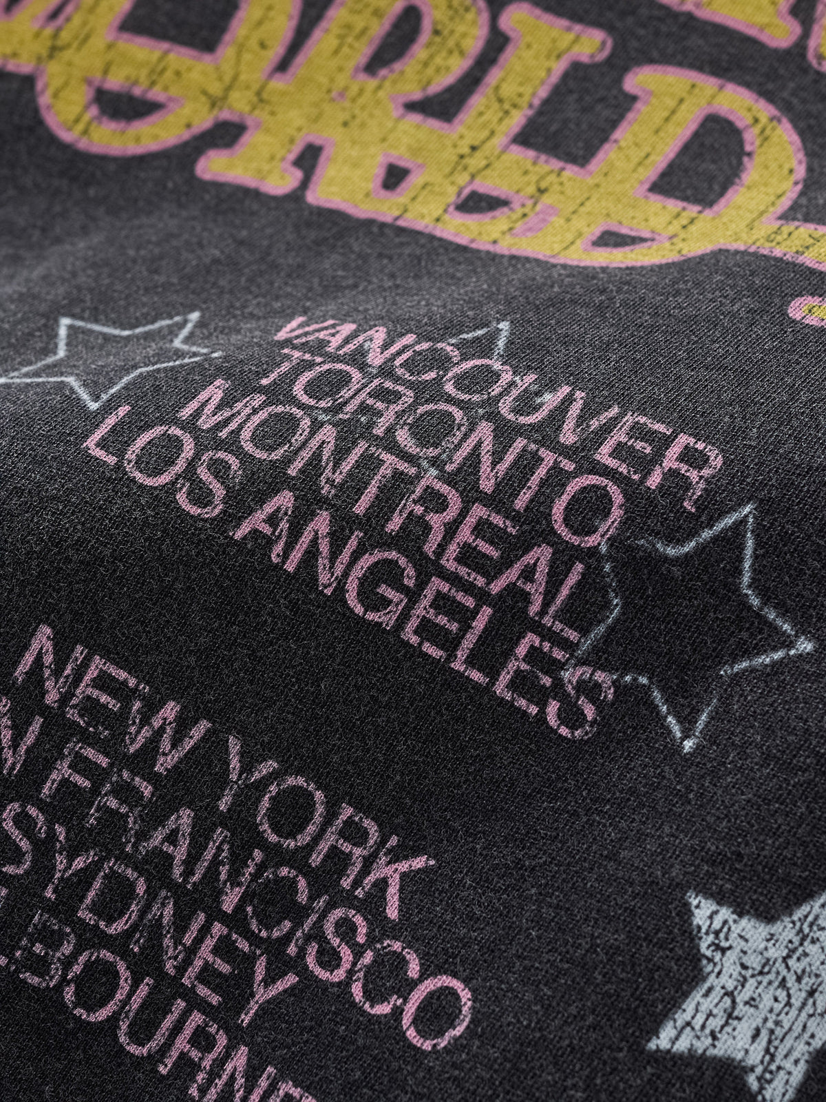 WORLD TOUR TEE - VINTAGE BLACK