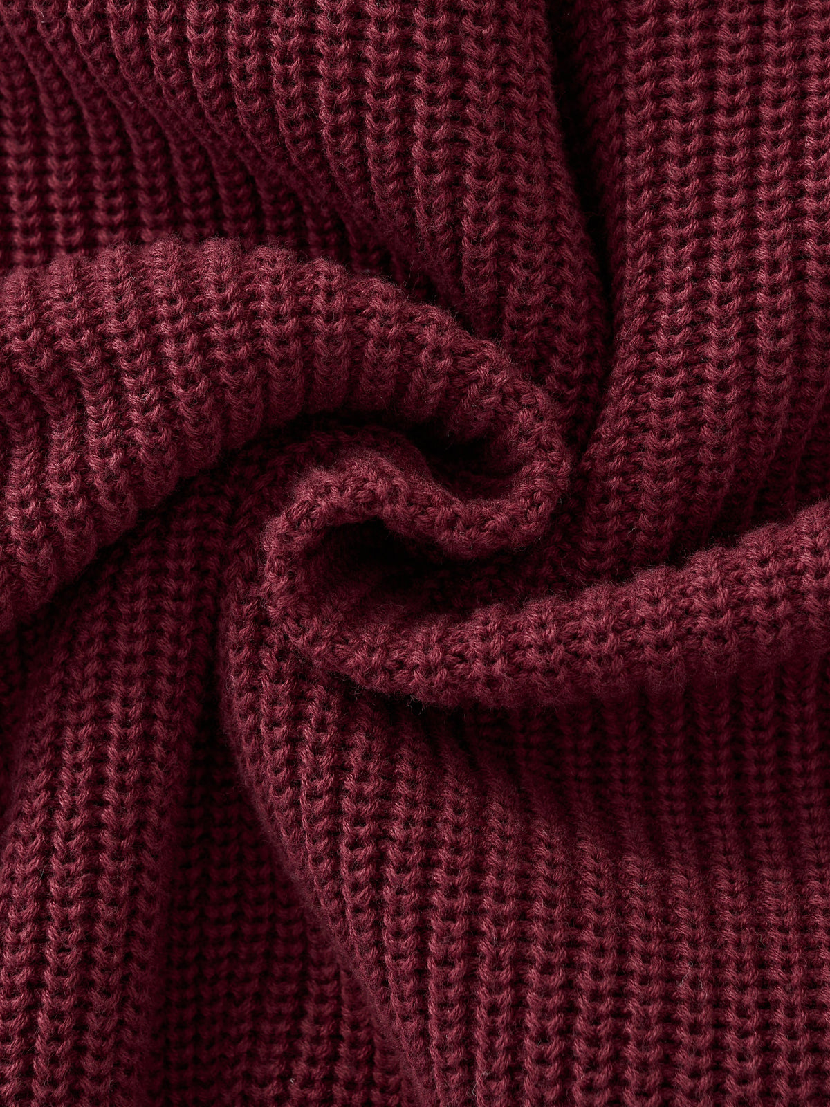 SMILEY KNITTED ZIP - FADED MAROON