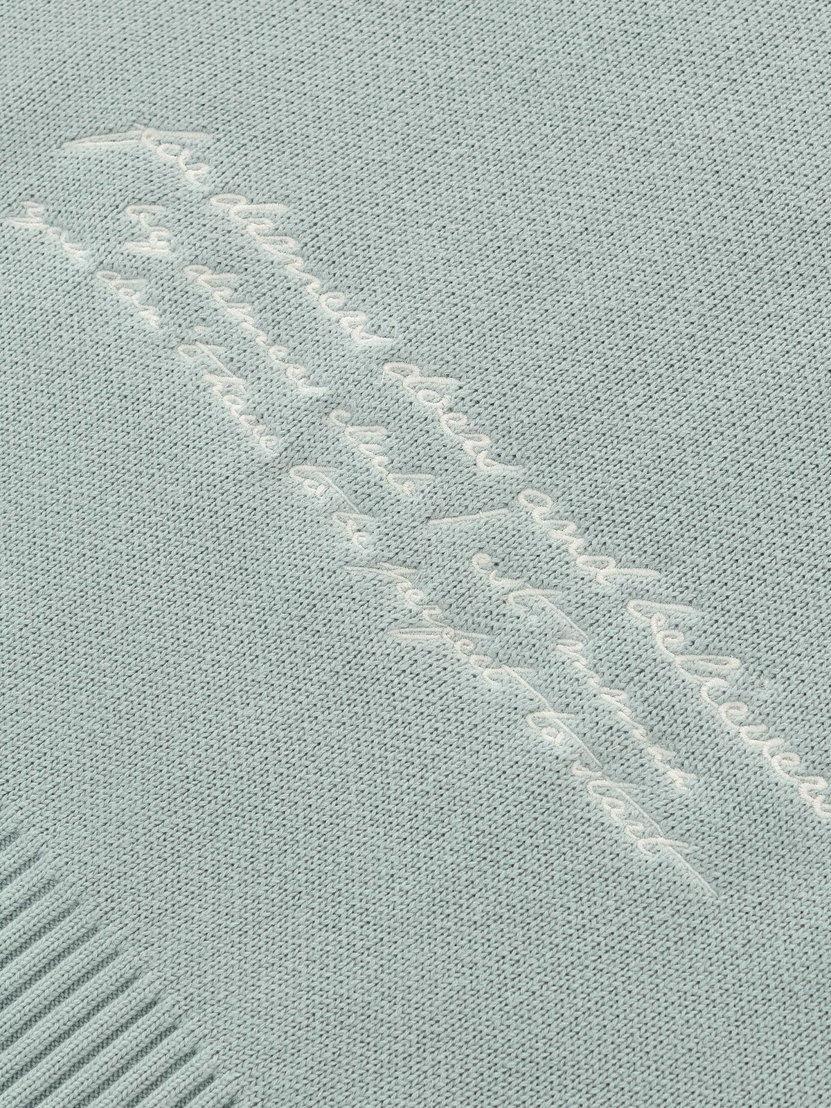 TRIPLE SMILEY KNIT - MUTED BLUE