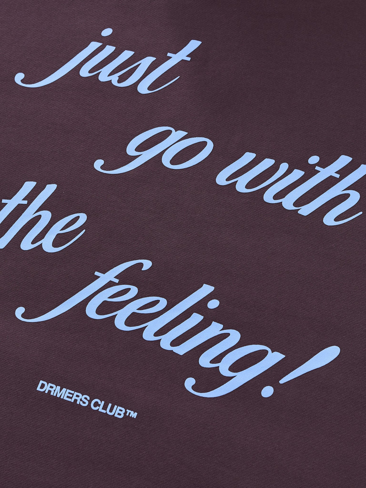 JUST GO WITH THE FEELING HOODIE - DEEP PLUM