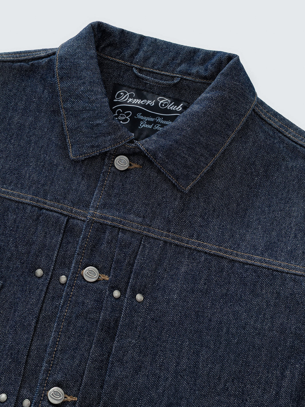FALLING POCKETS DENIM JACKET - BLUE RAW DENIM