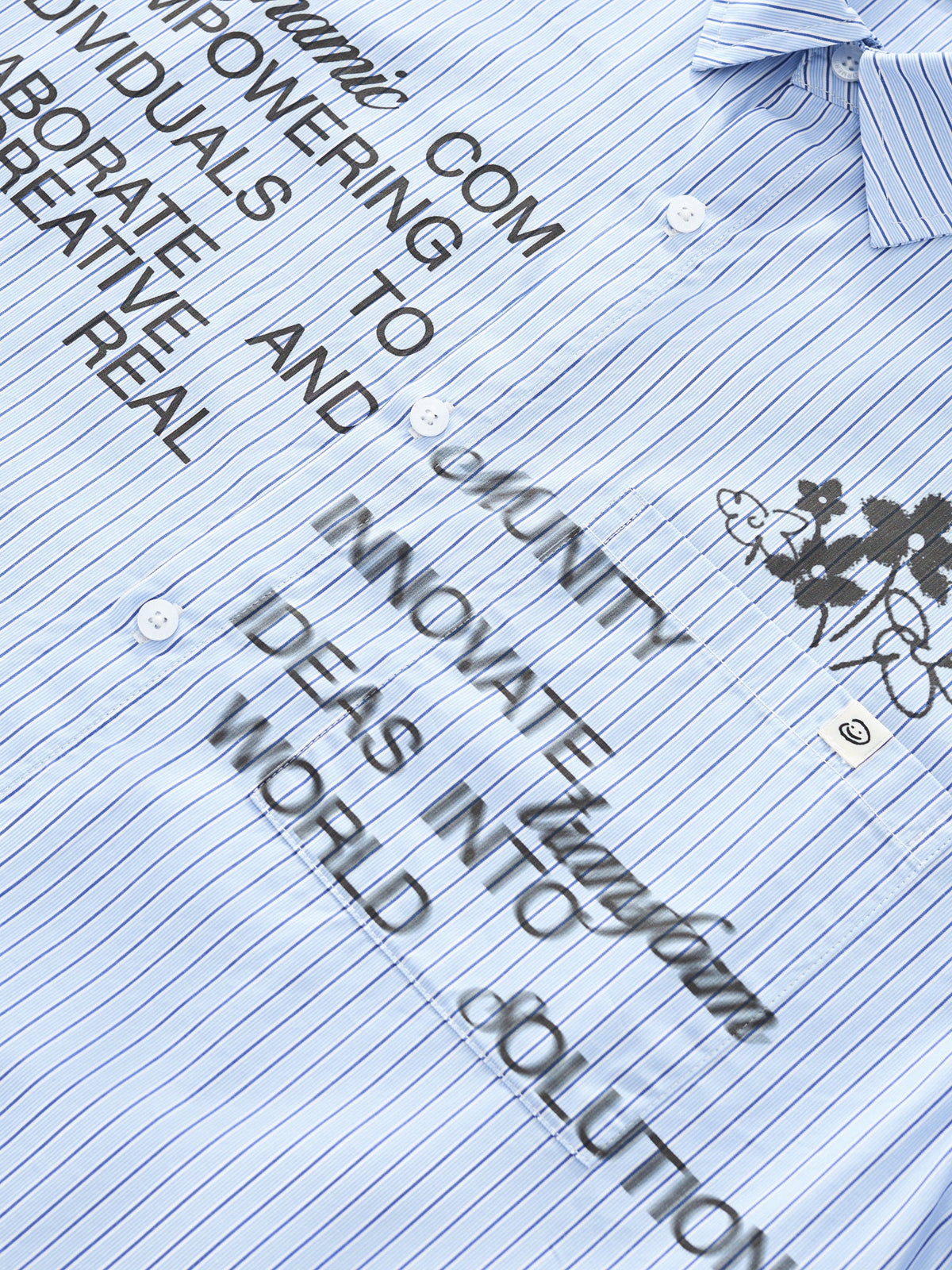 THE BOUQUET BUTTON UP - BLUE