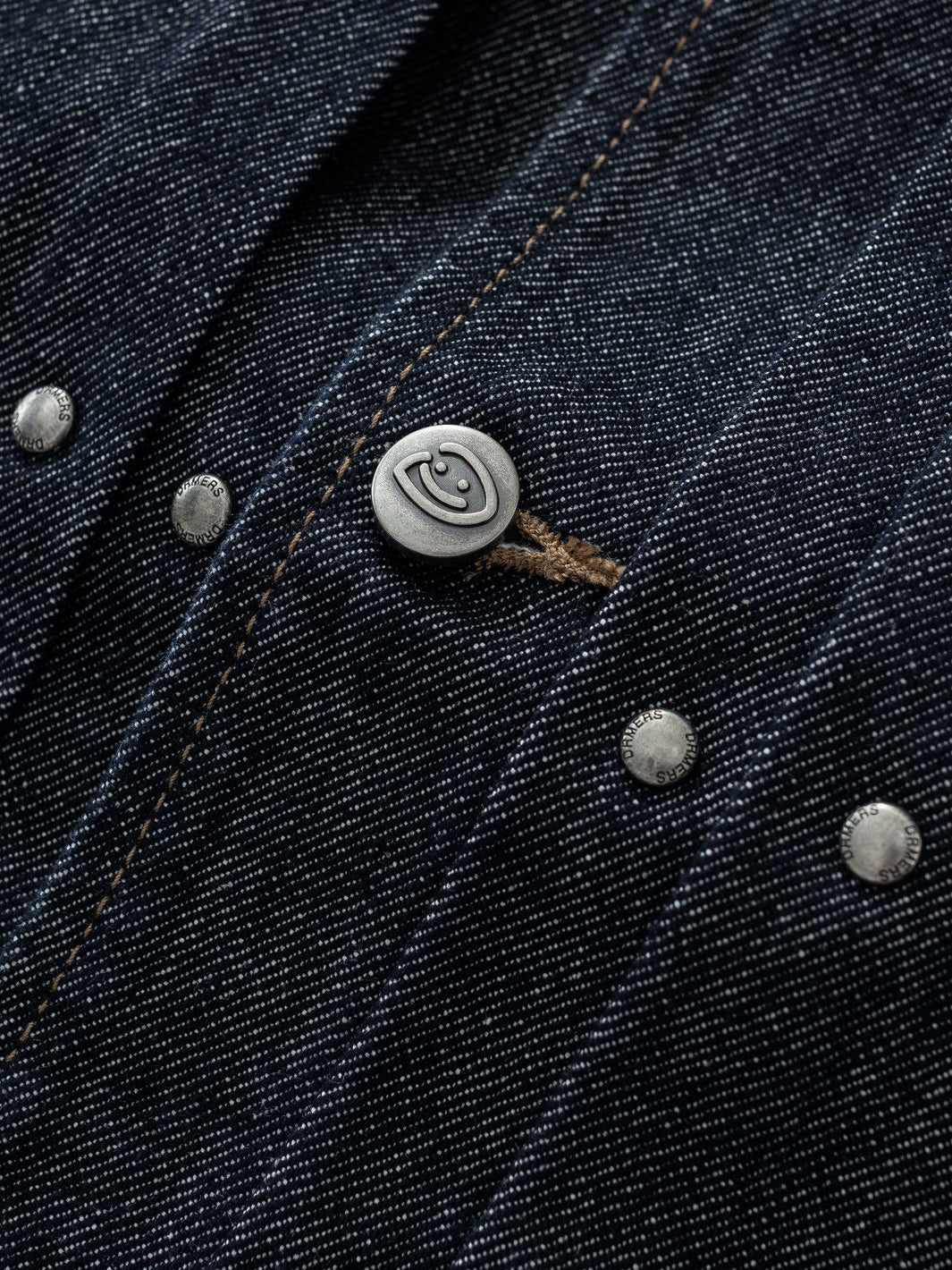 FALLING POCKETS DENIM JACKET - BLUE RAW DENIM