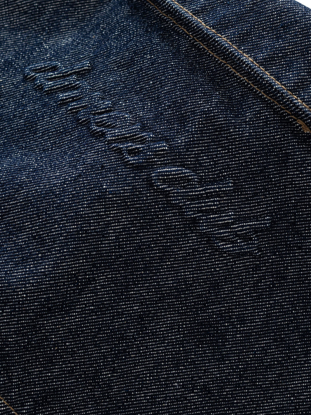 FALLING POCKETS DENIM JACKET - BLUE RAW DENIM