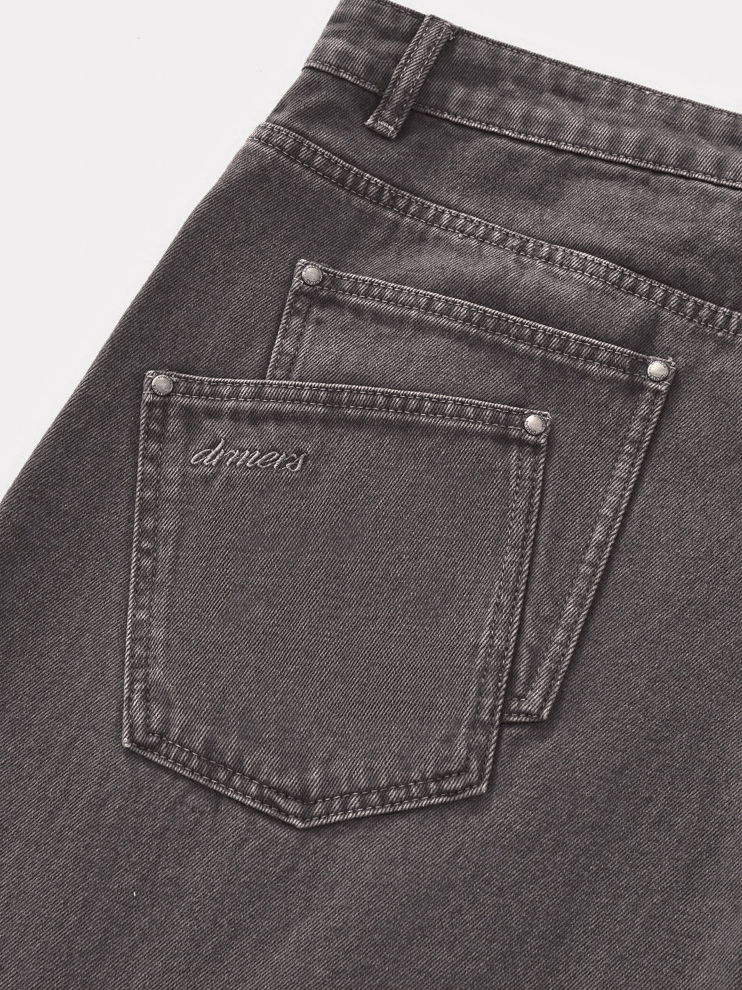 DOUBLE POCKET DENIM JEANS - UMBER BROWN