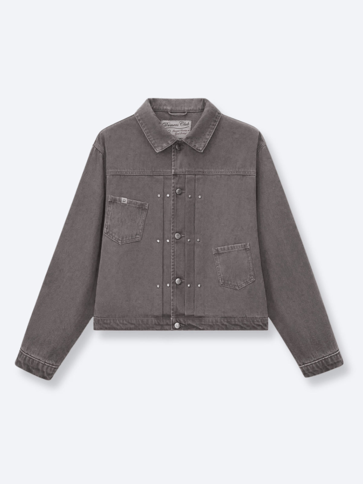 FALLING POCKETS DENIM JACKET - UMBER BROWN