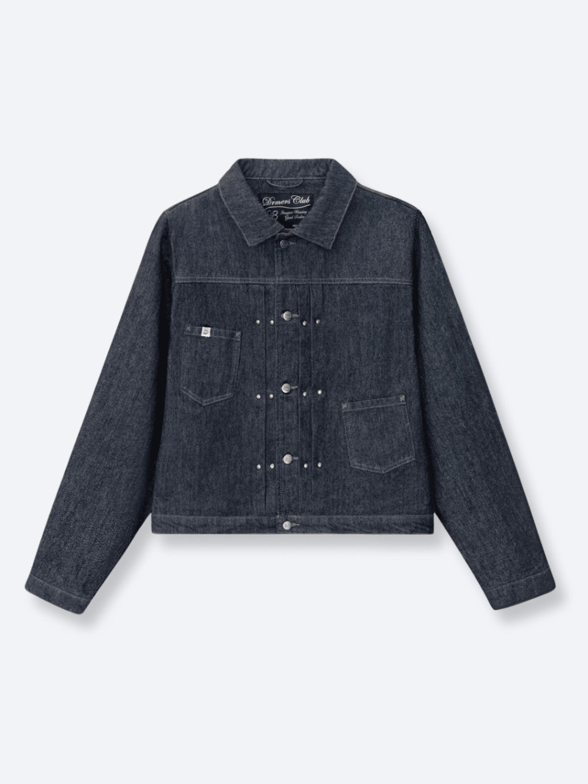 FALLING POCKETS DENIM JACKET - BLUE RAW DENIM