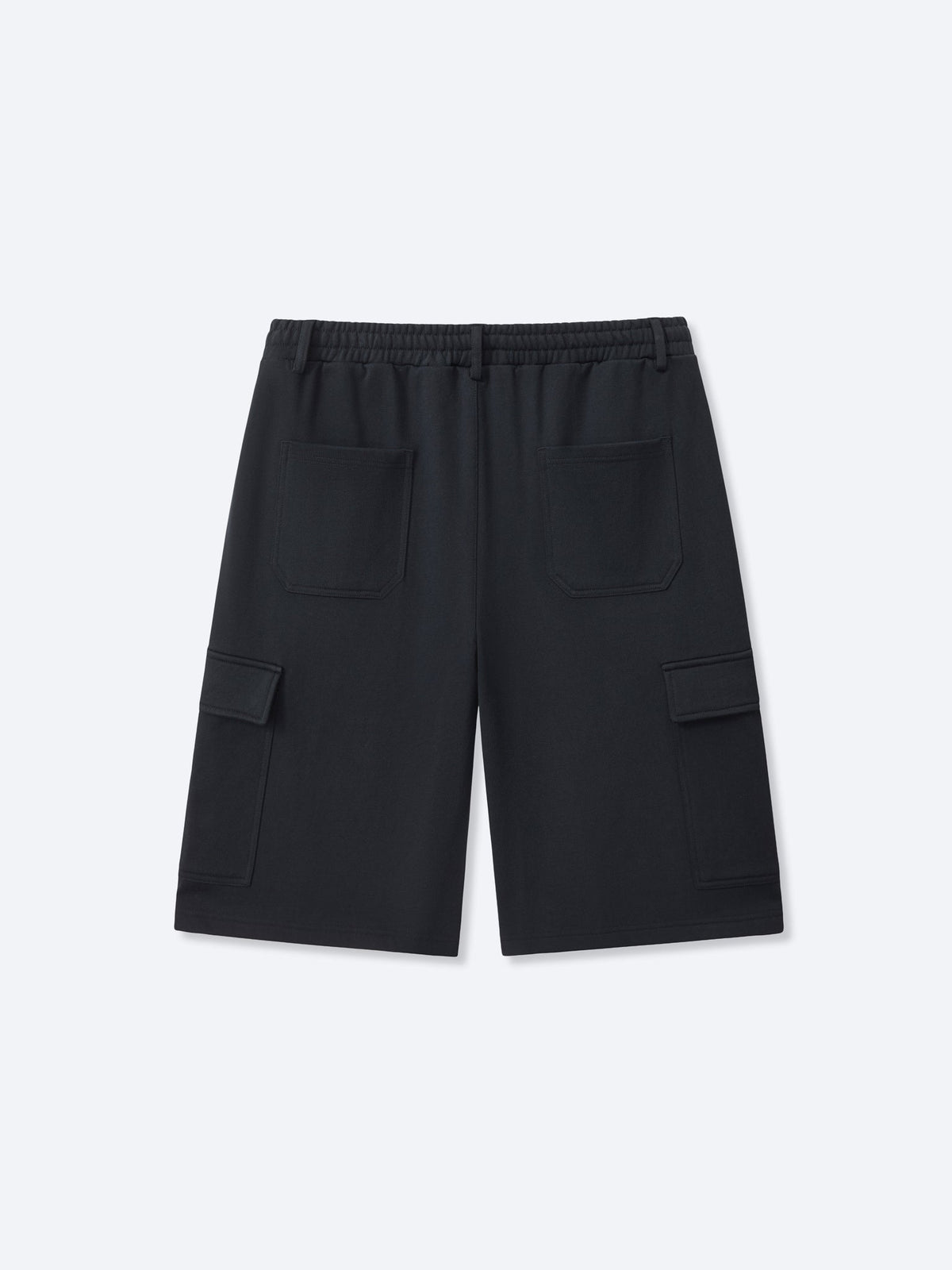 CARGO SWEAT SHORTS - BLACK