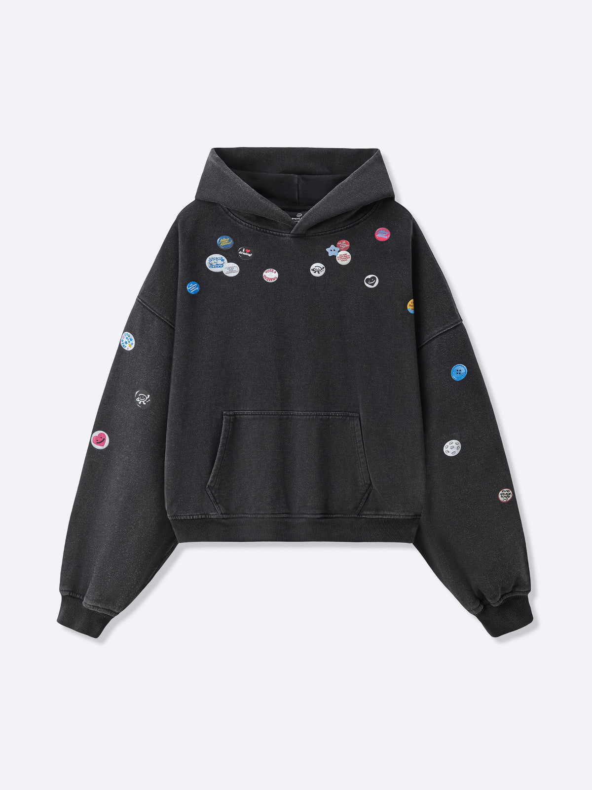 PIN HOODIE - VINTAGE BLACK