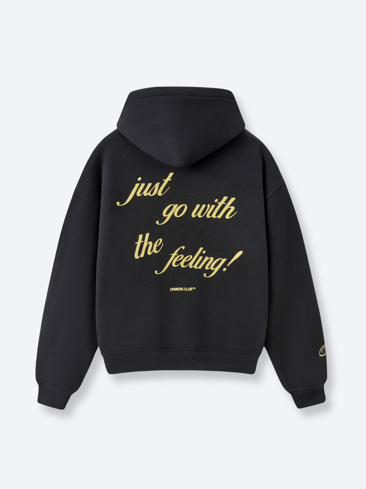 JUST GO WITH THE FEELING HOODIE - FADED BLACK