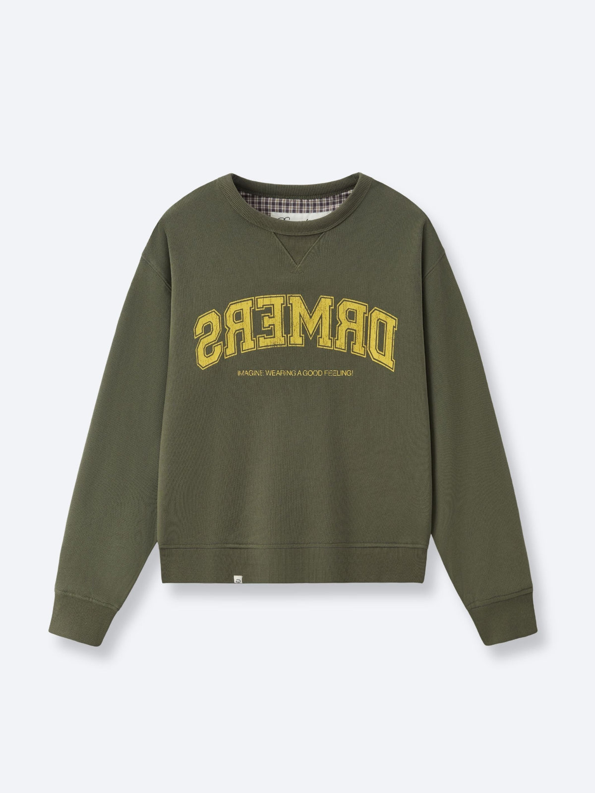 MIRRORED DRMERS CREWNECK - OLIVE GREEN