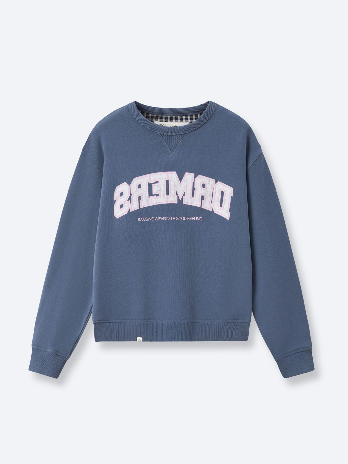 MIRRORED DRMERS CREWNECK - DUSTY NAVY