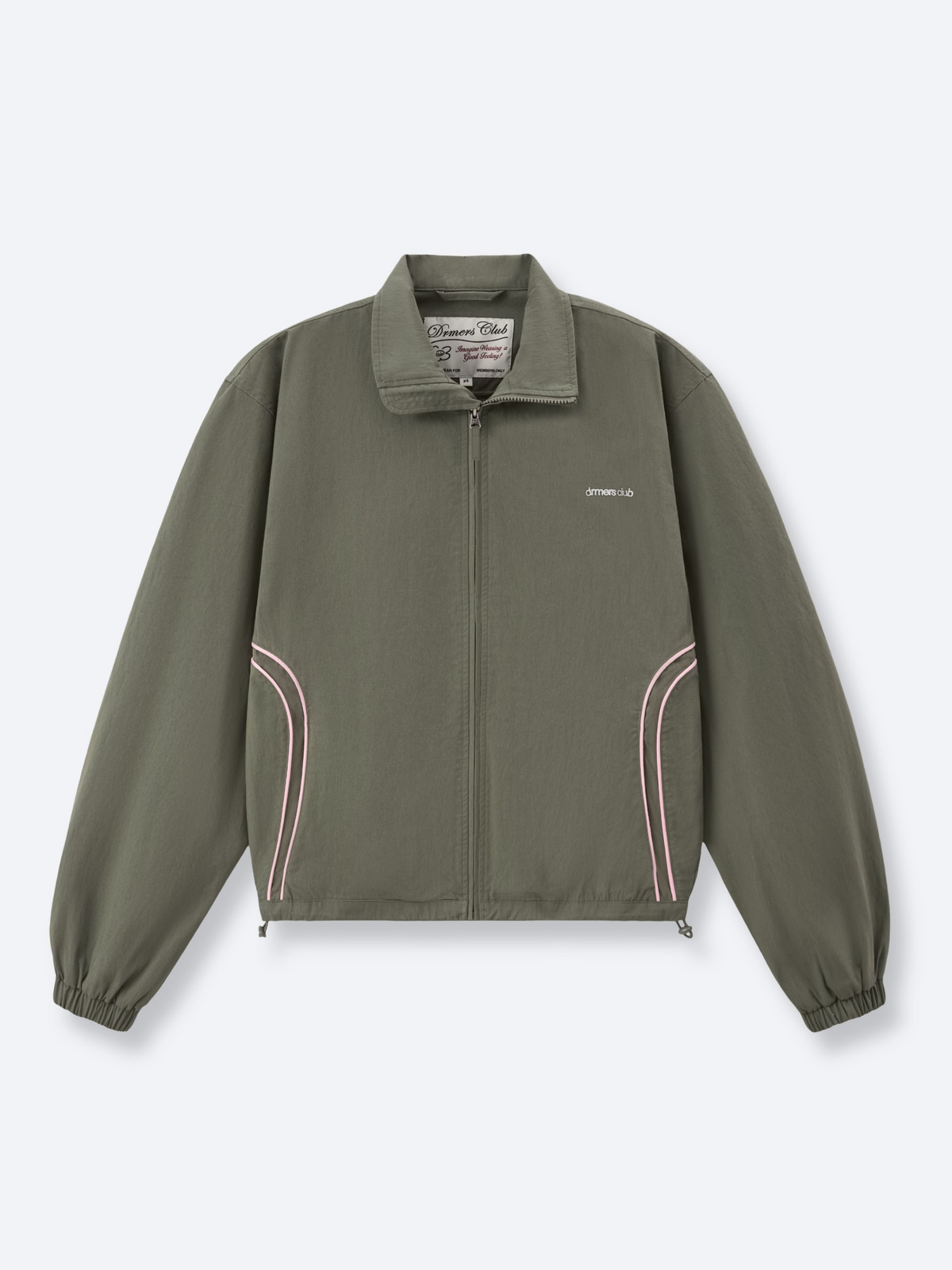 WAVY TRACK JACKET - OLIVE GREEN