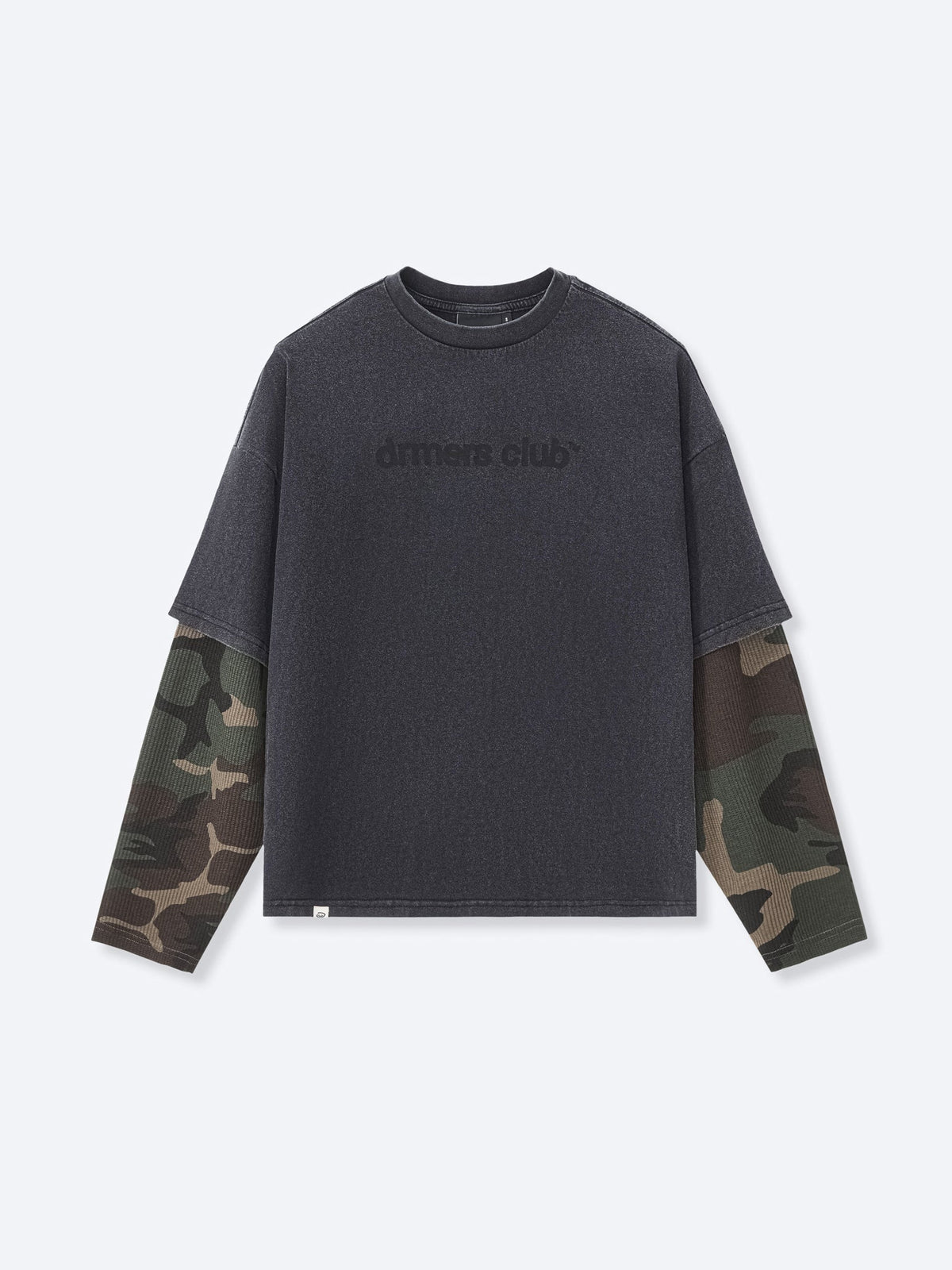 CAMO LAYERED TEE - VINTAGE BLACK