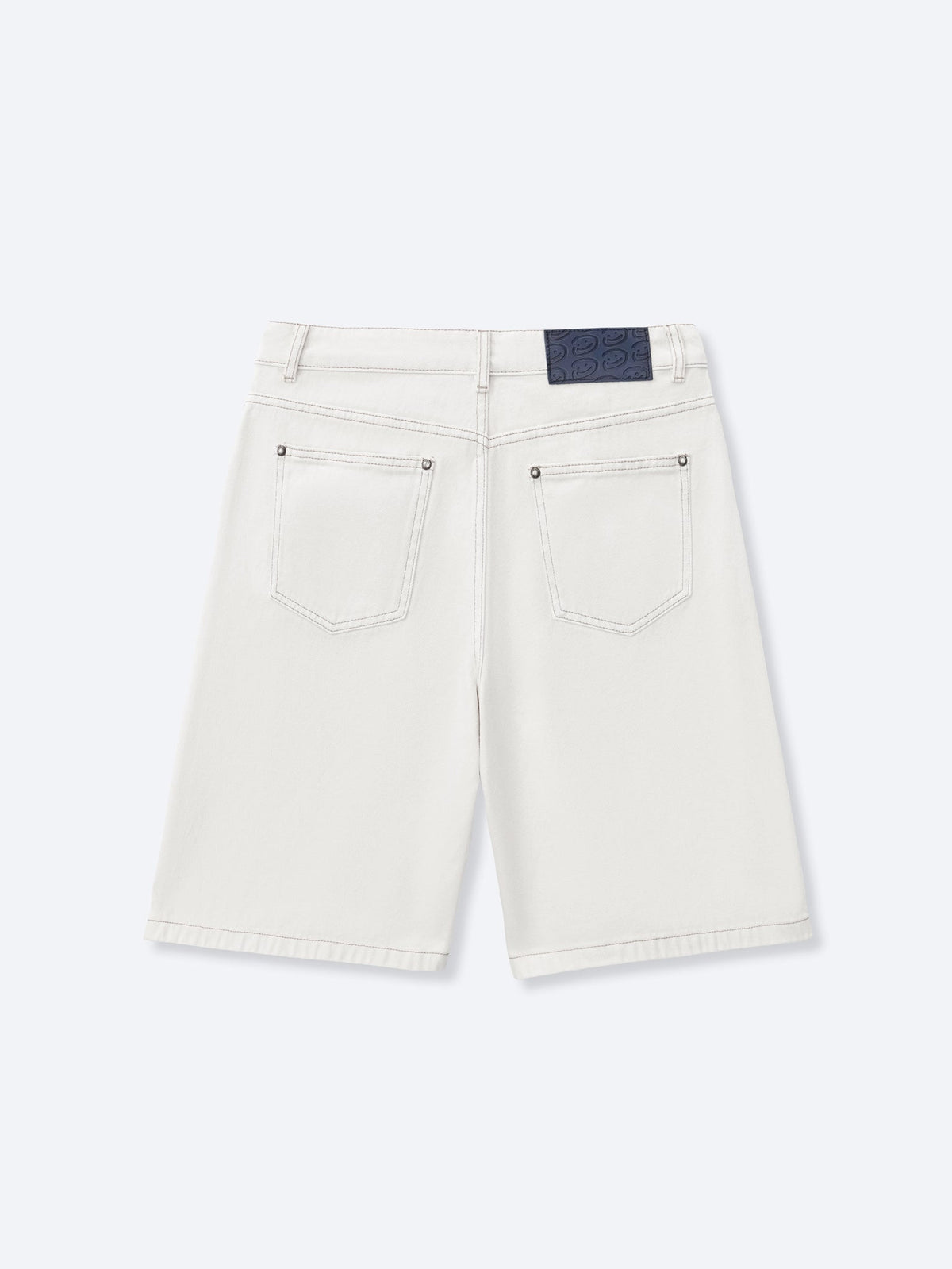 PLAID POCKET JORTS - OFF-WHITE
