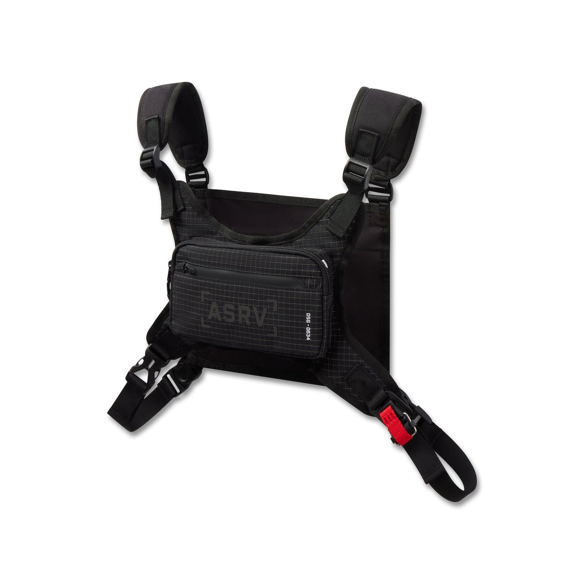 0634. Waterproof Cordura® Conditioning Chest Pack - Black "Grid"