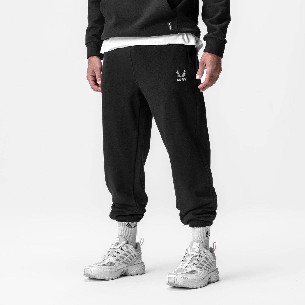 0655. Tech-Terry™ Oversized Sweats - Black "Emblem"
