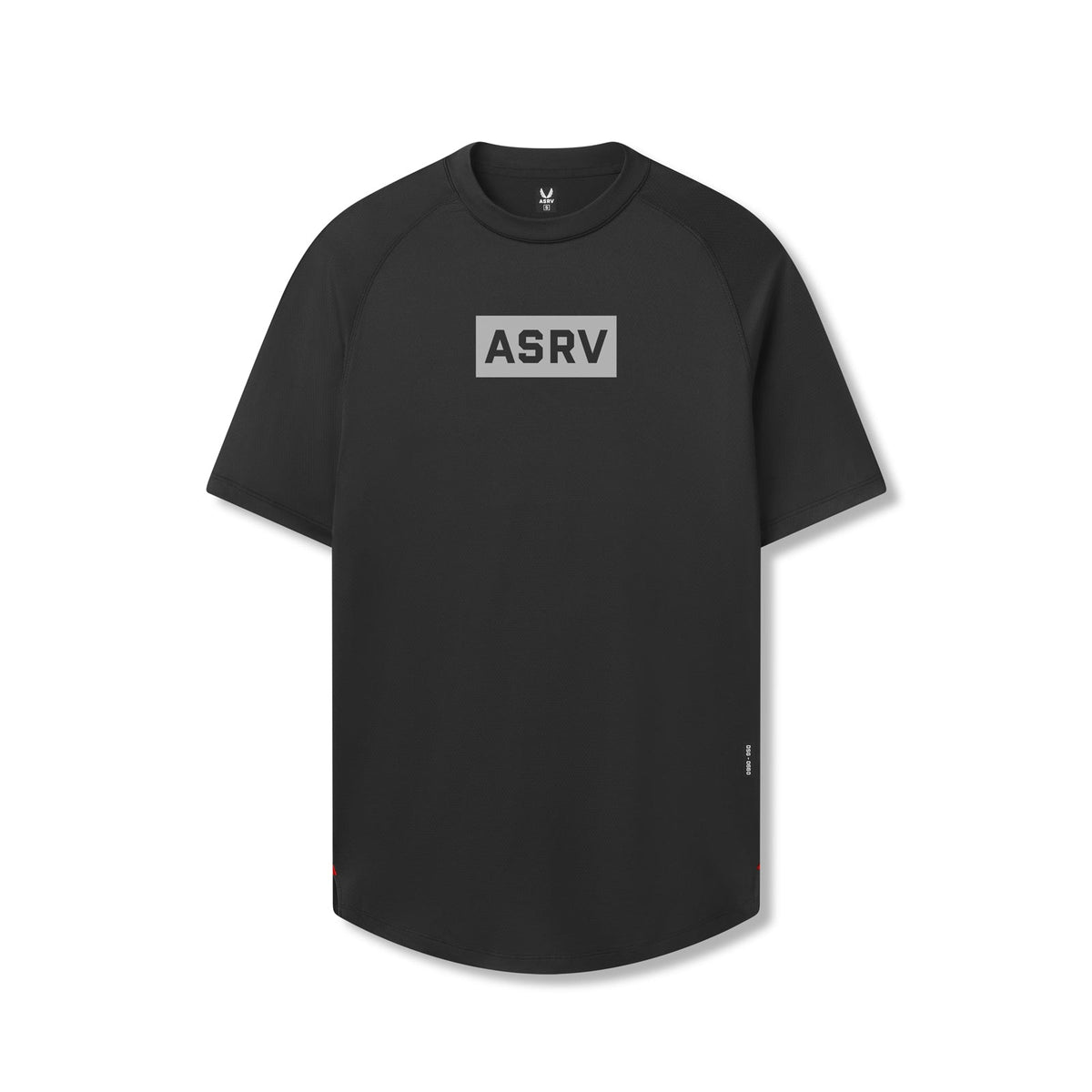0660. AeroSilver® Established Tee - Black "Box Logo"