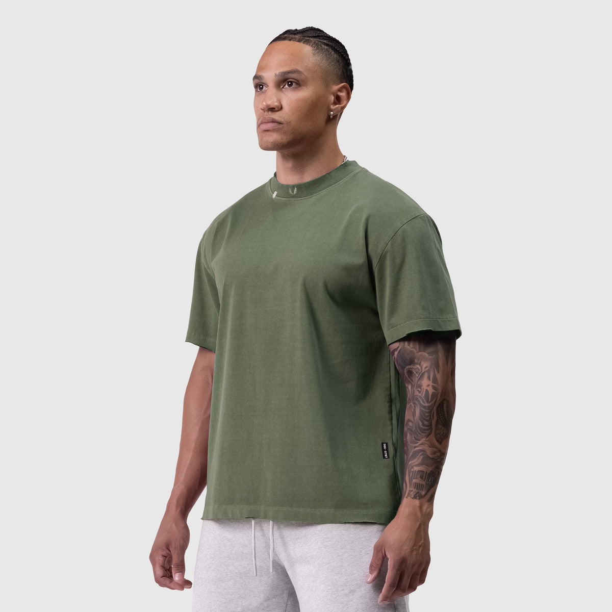 0797. Tech Essential™ Relaxed Tee - Faded Olive