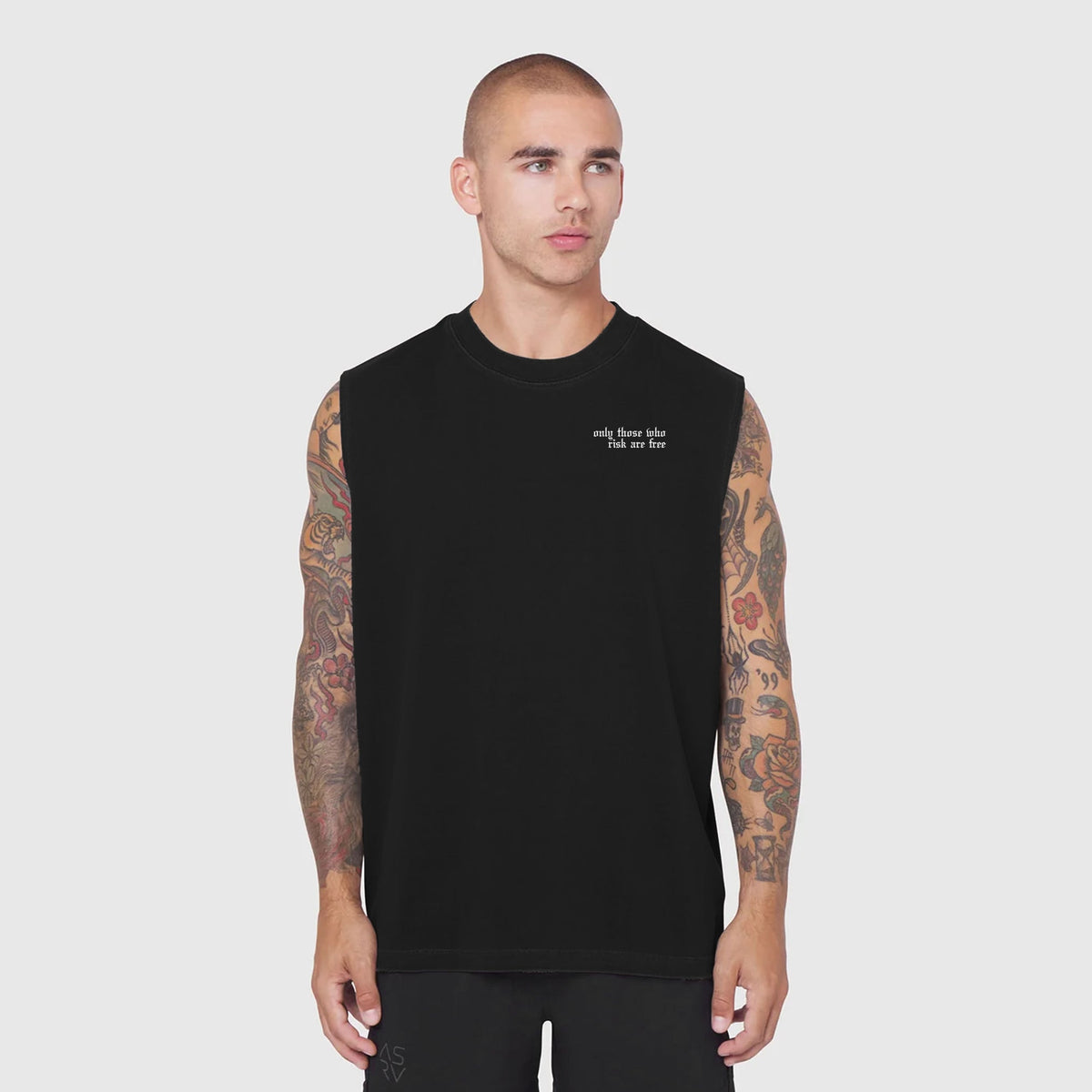 0807. Tech Essential™ Relaxed Cutoff - Black "Dragon"