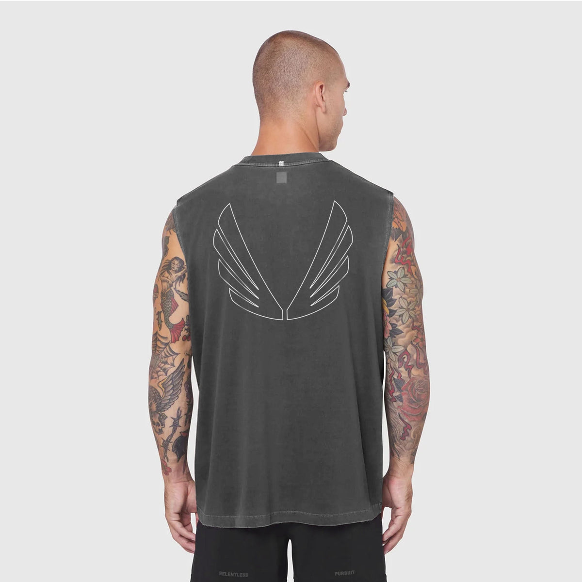 0807. Tech Essential™ Relaxed Cutoff - Faded Grey "Growth"
