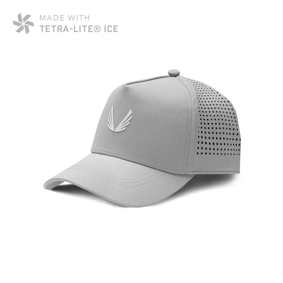 0817. Tetra-Lite® Ice A-Frame Hat - Slate Grey/White "Wings"