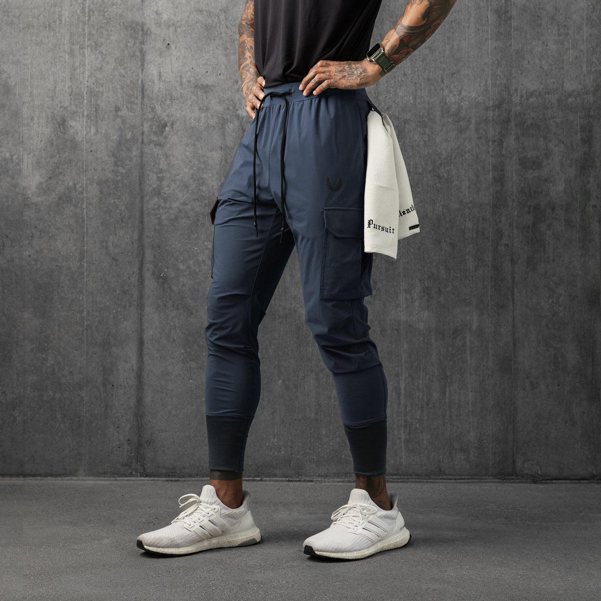 0825. Tetra-Lite® Cargo High Rib Jogger - Navy