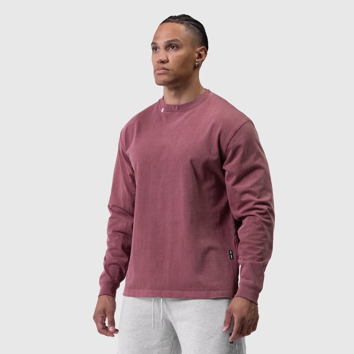 0851. Tech Essential™ Relaxed Long Sleeve - Faded Crimson