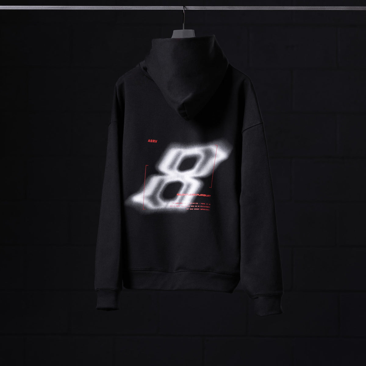 0874. Tech-Terry™ Zip Pocket Hoodie - Black "Infinite Mindset"