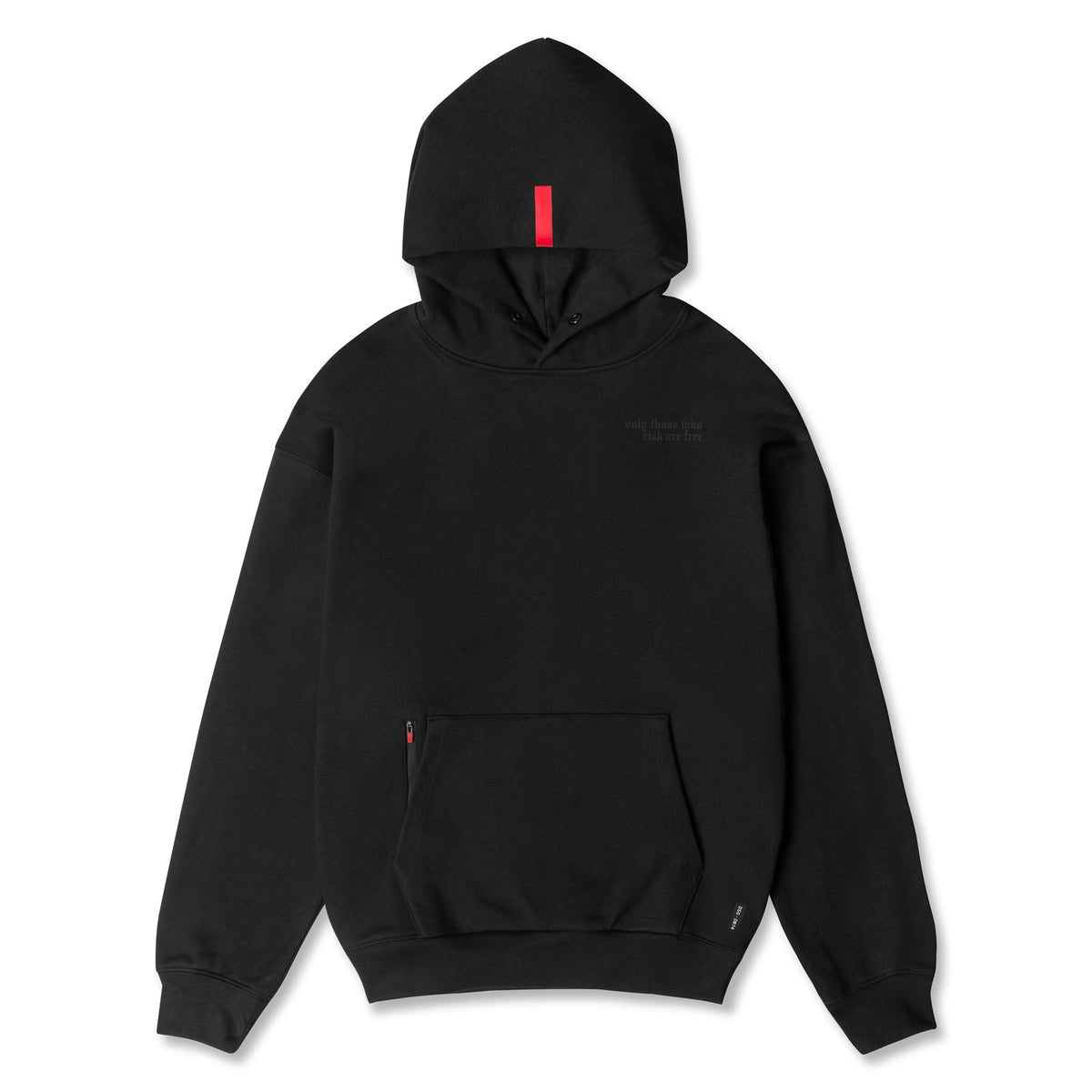 0874. Tech-Terry™ Zip Pocket Hoodie - Black/Black "Brush Wings/ASRV"