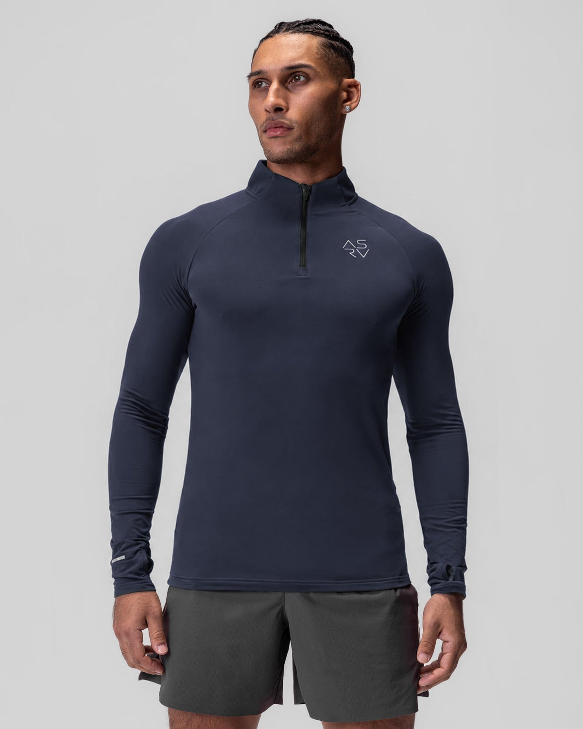 0906. Thermal Training Quarter Zip - Navy "Cyber"