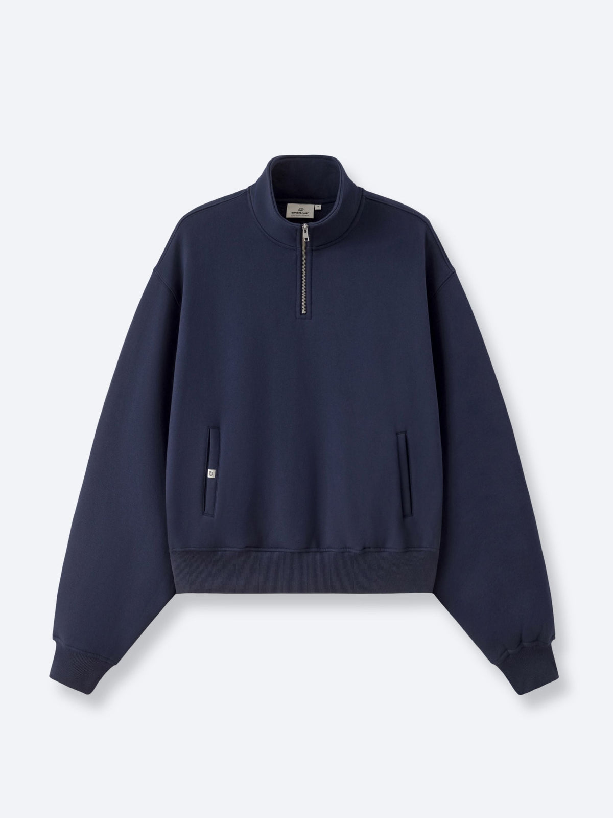 SIGNATURE BASIC QUARTER ZIP - FADED NAVY