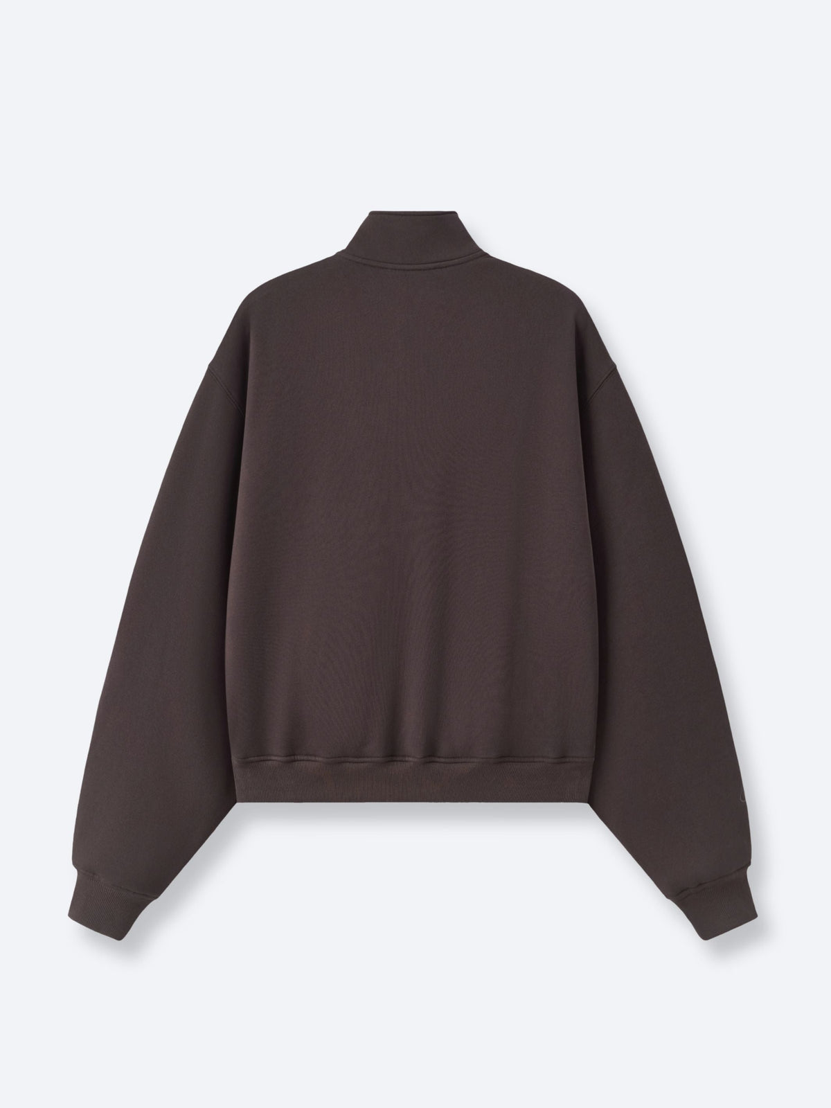 SIGNATURE BASIC QUARTER ZIP - COFFEE BROWN