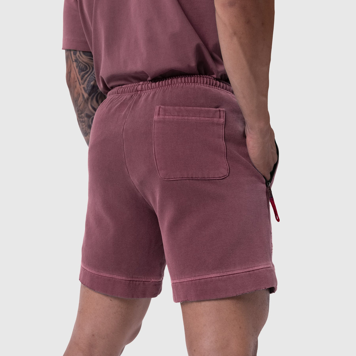 0921. Tech Essential™ Sweat Short - Faded Crimson