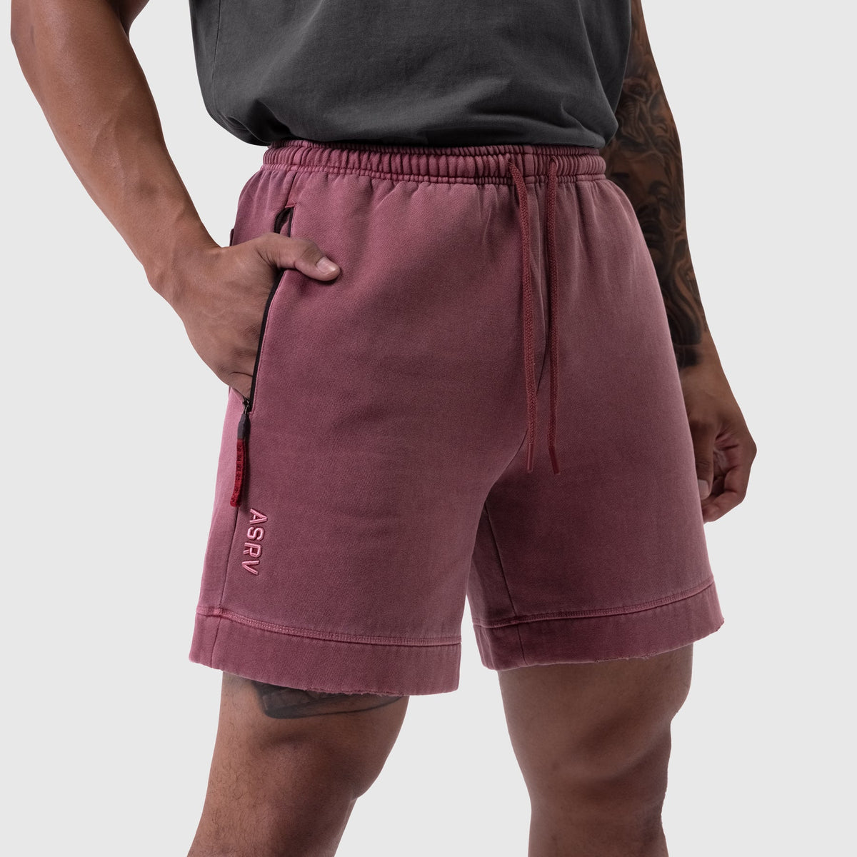 0921. Tech Essential™ Sweat Short - Faded Crimson