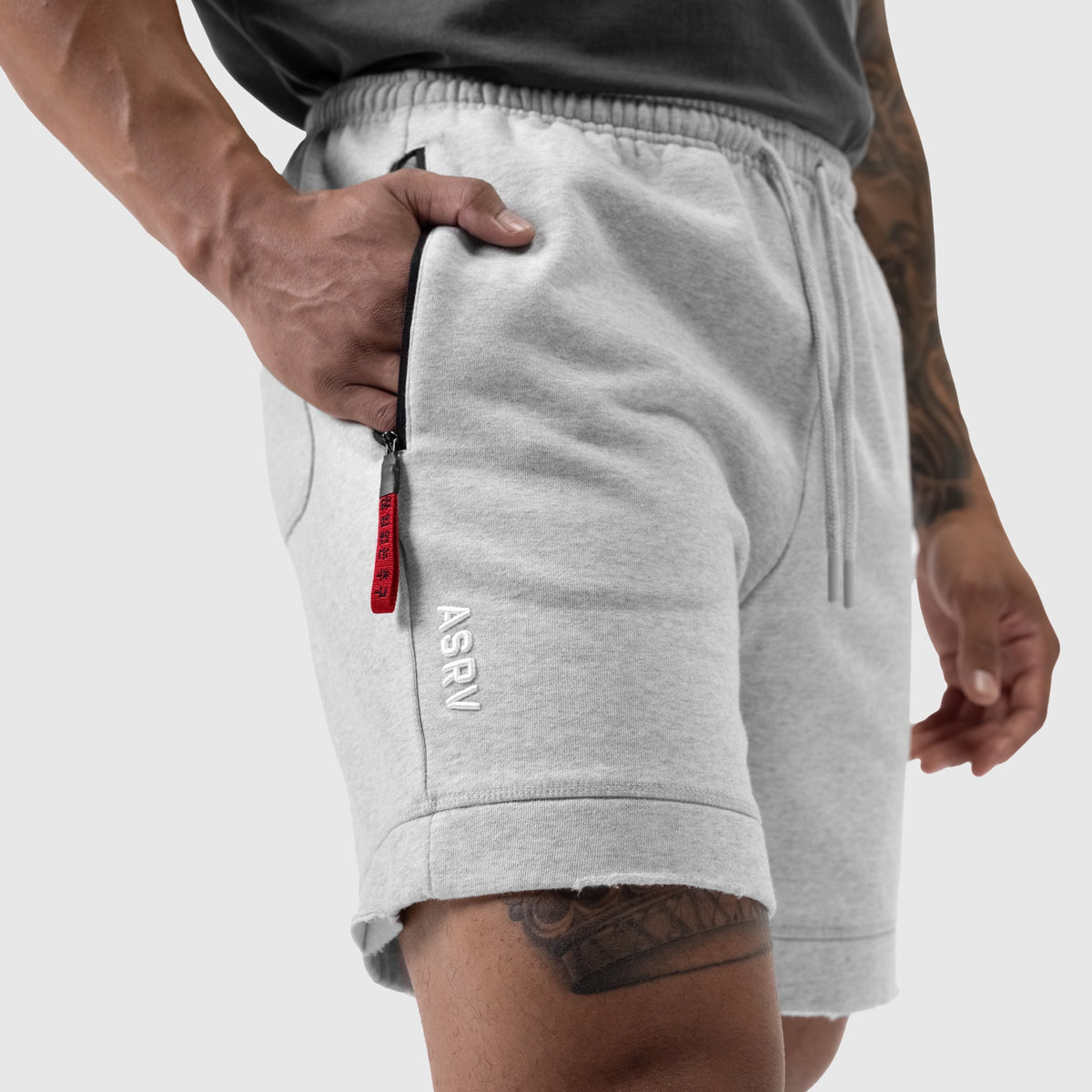 0921. Tech Essential™ Sweat Short - Heather Grey
