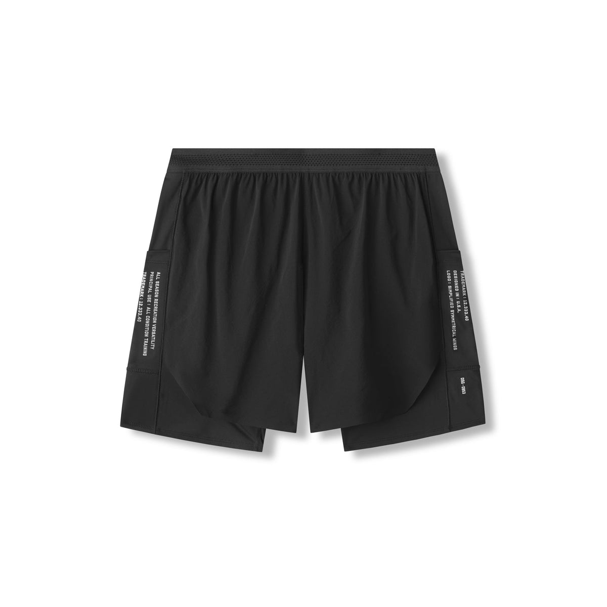 0953. Aerotex™ Hybrid Liner Short - Black/Black