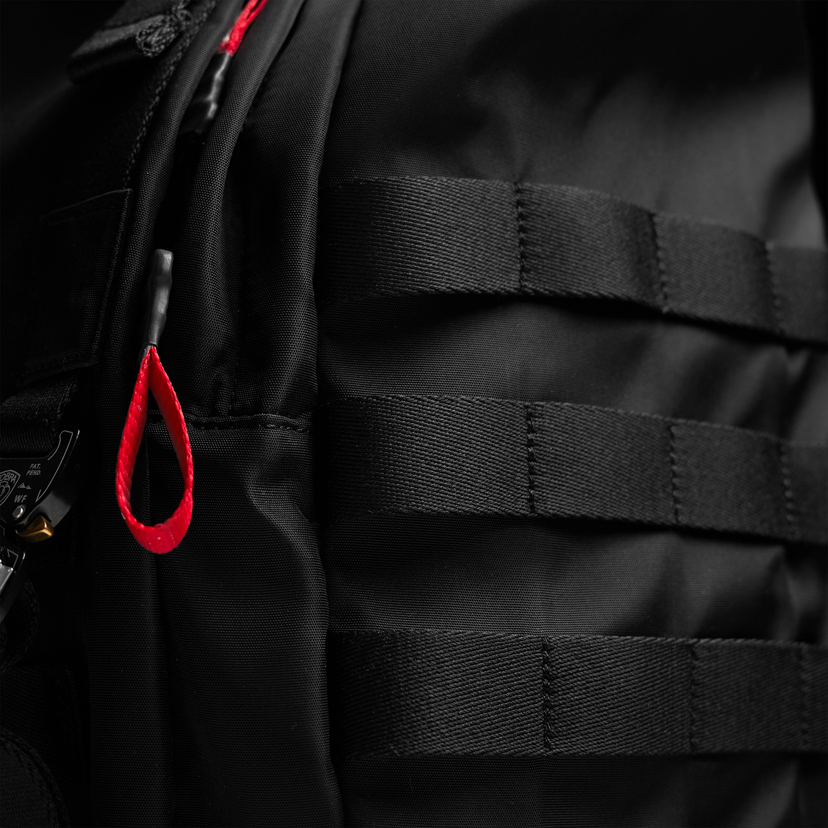 0961. Waterproof MOLLE Backpack - Black