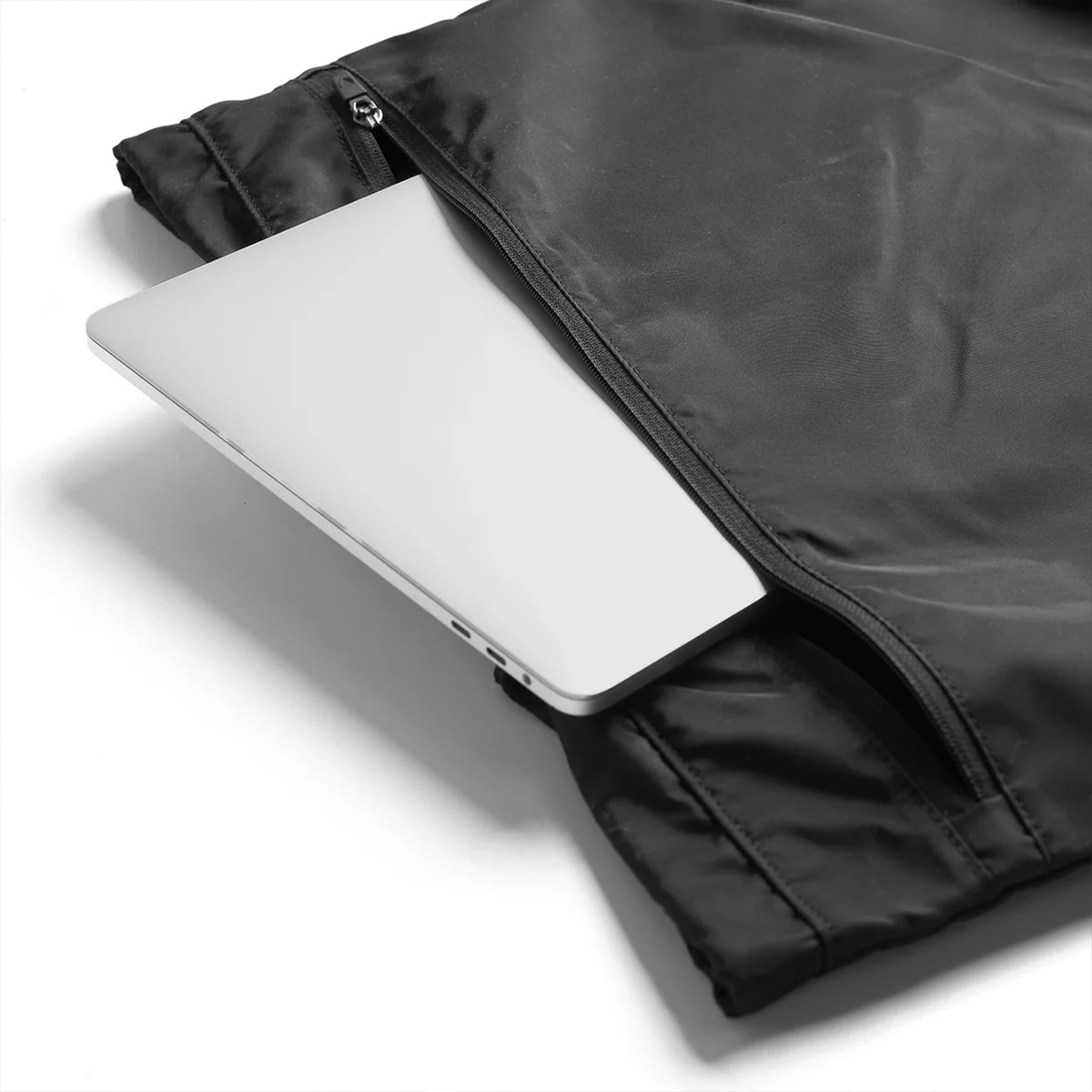0963. Waterproof Drawstring Rec Bag - Black