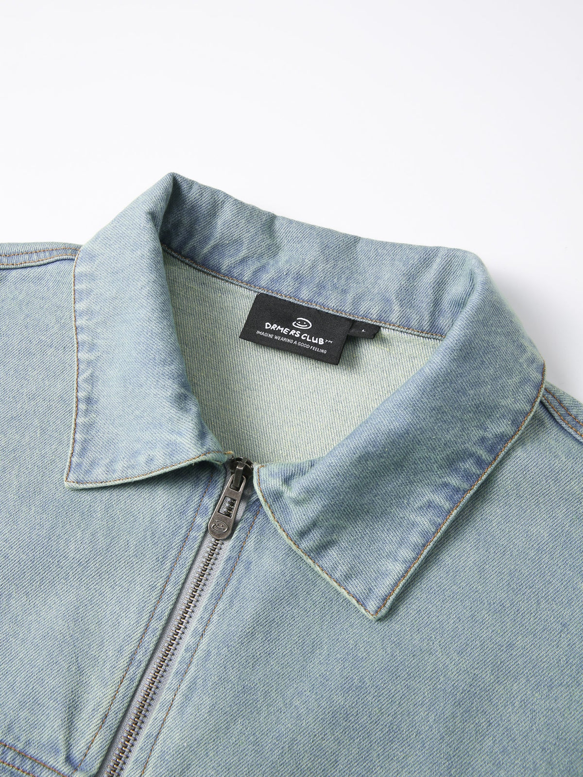 CREATIVE DEPT DENIM WORK JACKET - BLUE (FRONT PRINT)