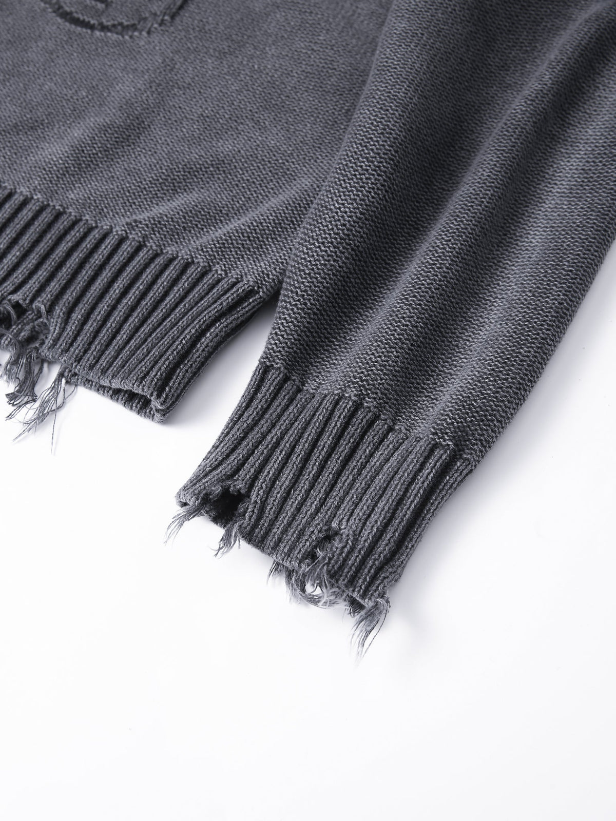FALLING LETTERS KNIT - WASHED GREY
