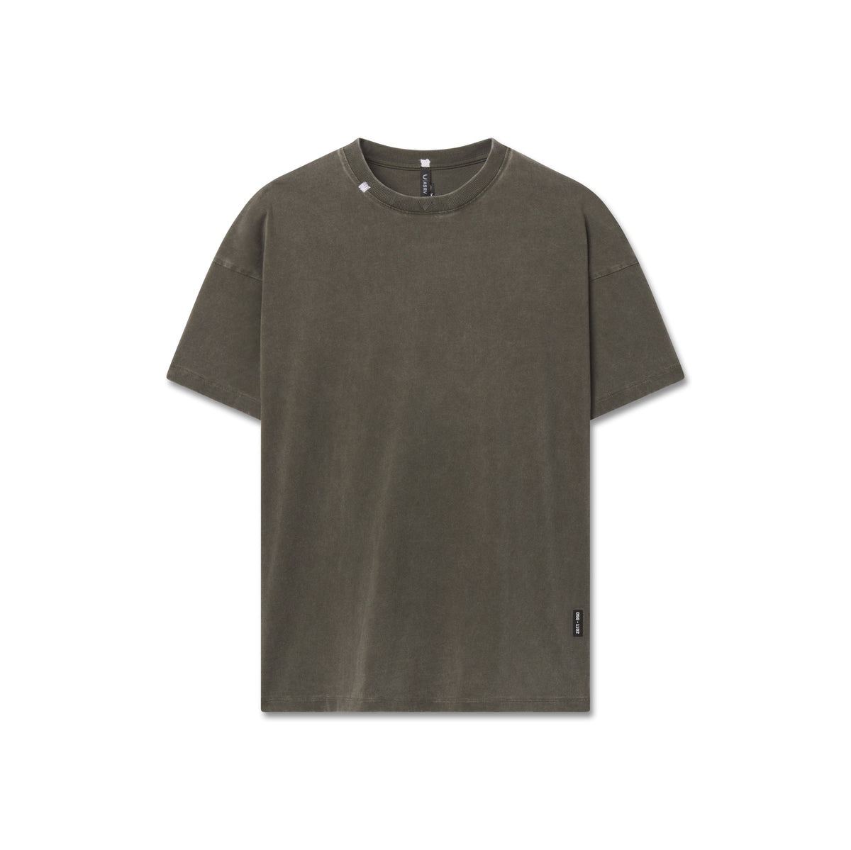 1102. Distressed Relaxed Tee - Olive